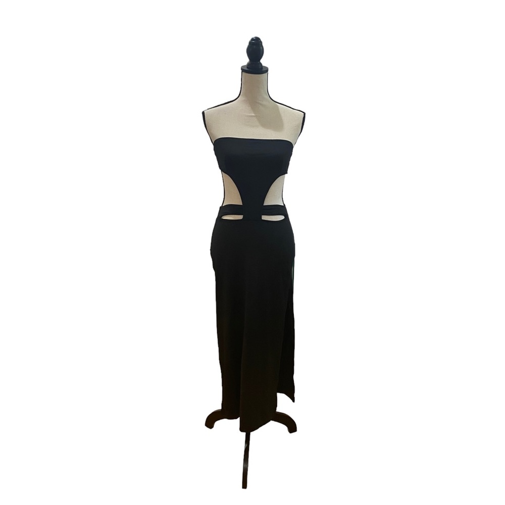 Strapless Cut Out Slit Dress - Picture 1 of 2